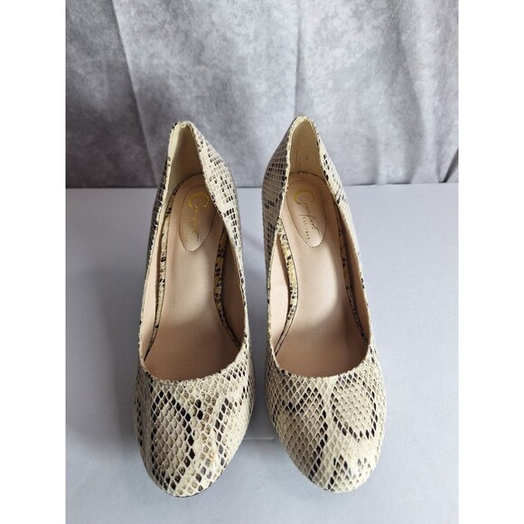Women's Snake Print Stiletto Heels Pumps Sz 7 Mob Wife Career Office Business - Picture 3 of 9